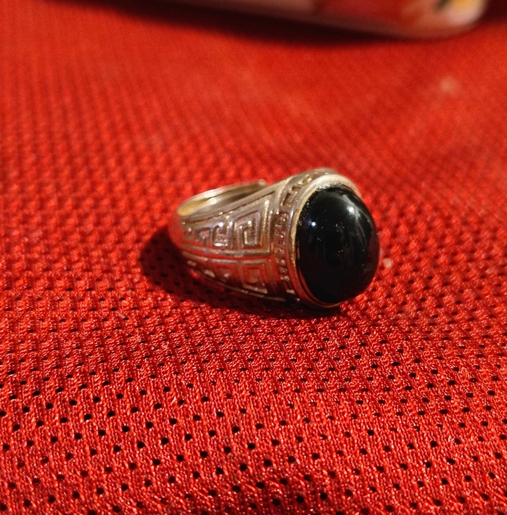 Black Jade, Aztec Sketch Ring